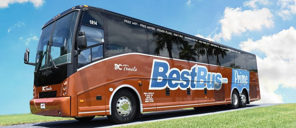 Photo of a BestBus Prime vehicle, considered a luxury travel bus.
