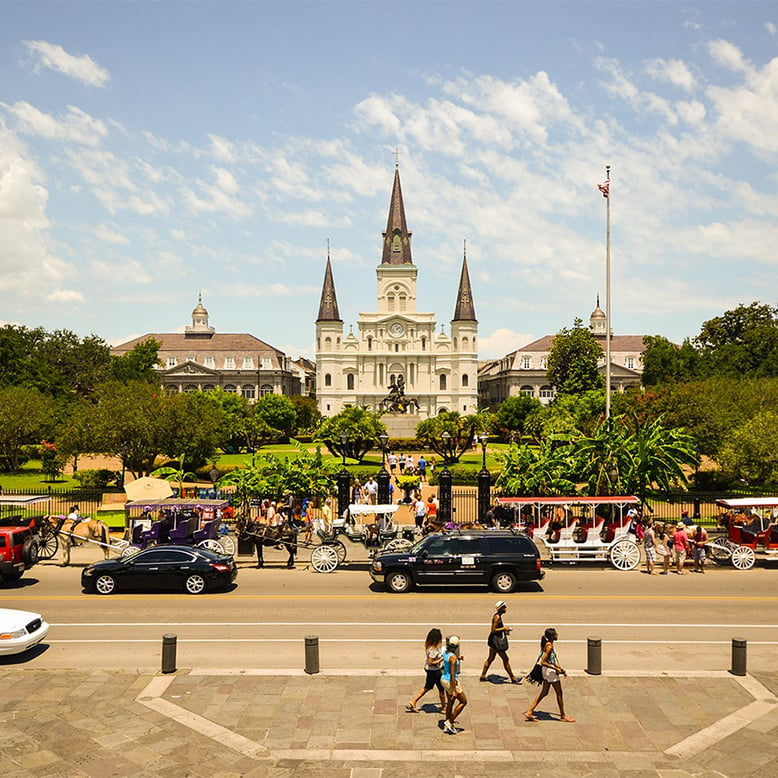 Cheap bus and train travel from New Orleans.