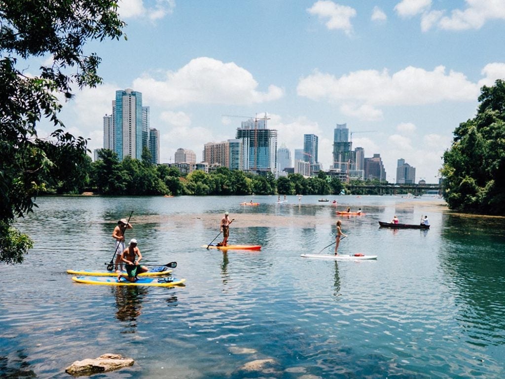 Photo of the river in Austin, Texas.