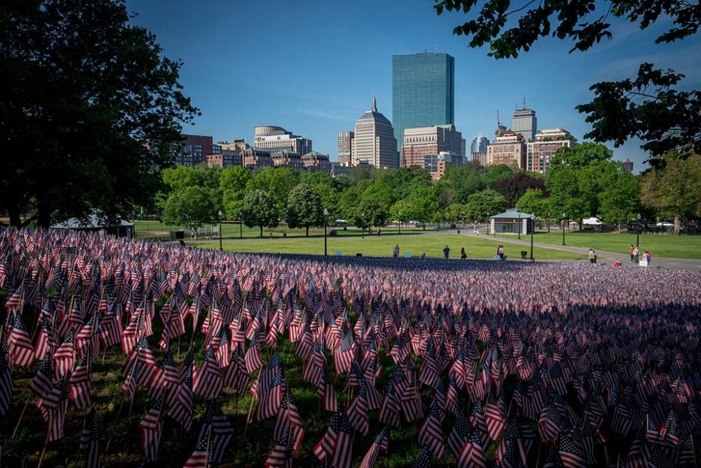 Photo of Boston Common on Memorial Day.