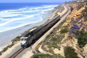 Amtrak's Pacific Surfliner runs up the California Coast from San Diego to San Luis Obispo.