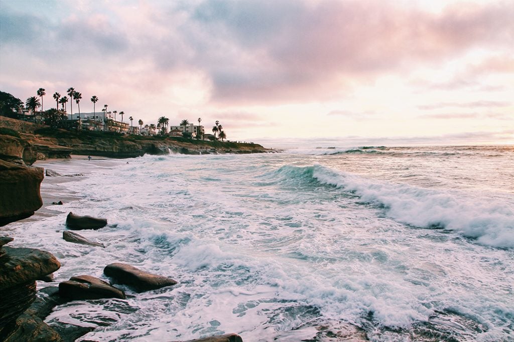 Photo of the beach in San Diego.