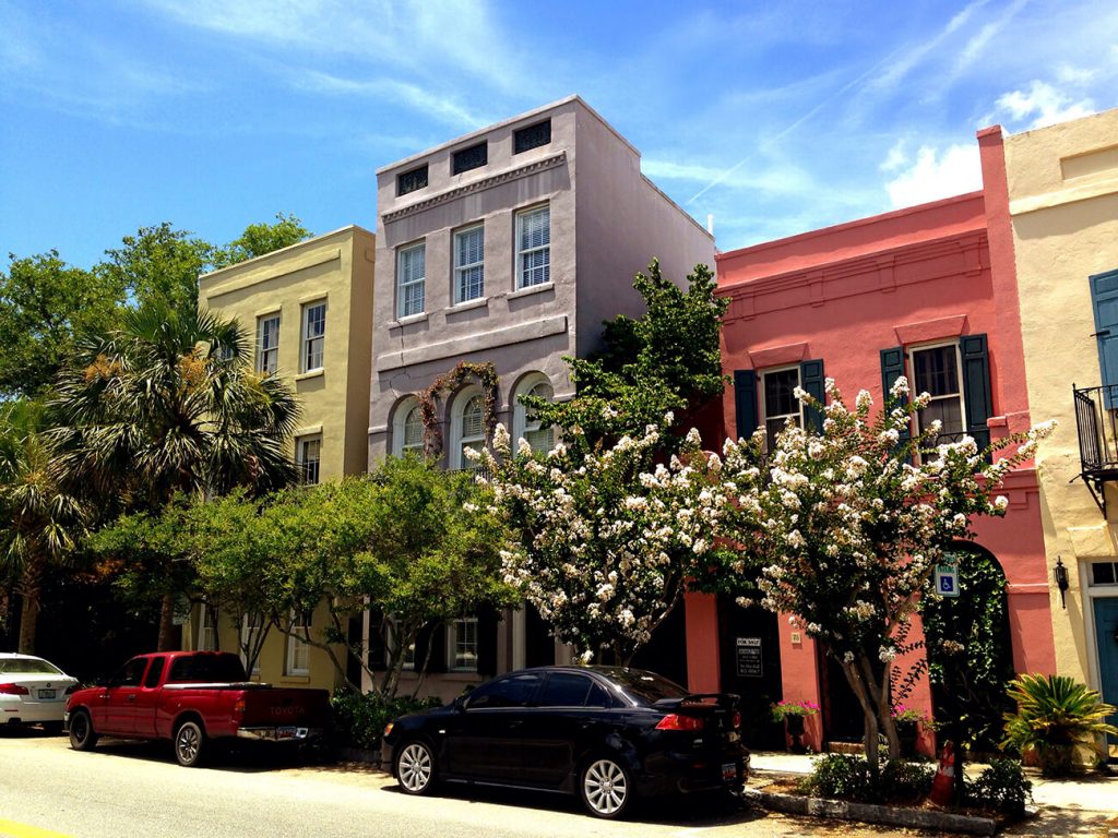 A colorful street in Charleston