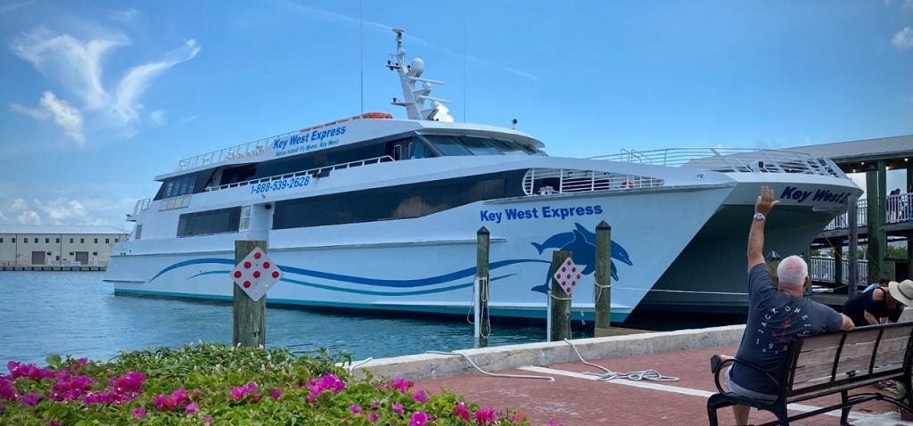The Key West Express ferry docked in Fort Myers