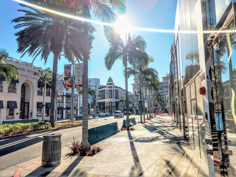 Sunny day on Rodeo Drive