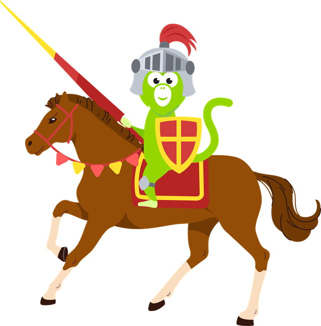 Chiku jousting on horseback